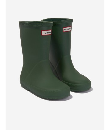 Hunter Kids Original First Classic Wellington Boots in Green 50% de réduction en Octobre 2024