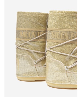 Moon Boot Kids Icon Glitter Snow Boots in Gold pour bénéficier 