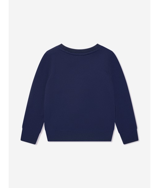 Ralph Lauren Girls Bear Sweatshirt in Navy Livraison rapide