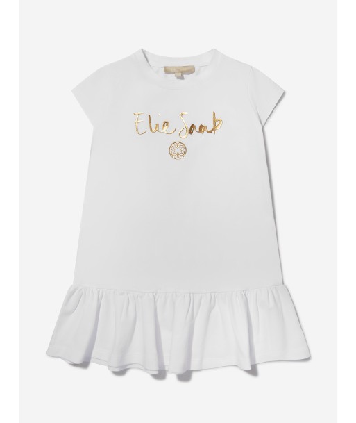 Elie Saab Girls Cotton Logo Dress Véritable concentré