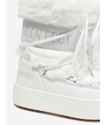 Moon Boot Girls JTrack Faux Fur Snow Boots in White à prix réduit toute l'année