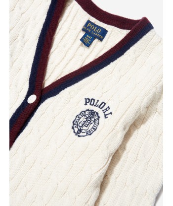 Ralph Lauren Girls Cricket Cardigan in Ivory Paris Déstockage Promo