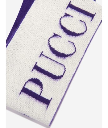 Pucci Girls Wool Knitted Logo Scarf pour bénéficier 