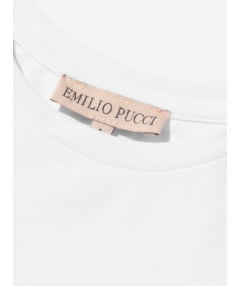 Pucci Girls Metallic Logo T-Shirt le des métaux précieux