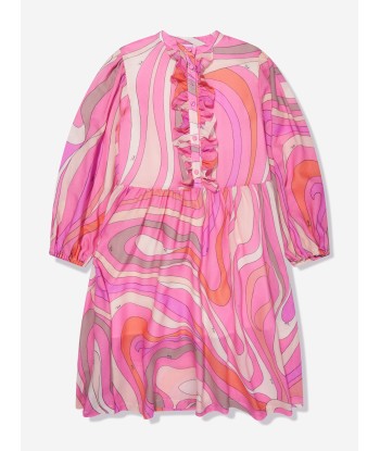 Pucci Girls Marmo Print Shirt Dress in Pink les ctes