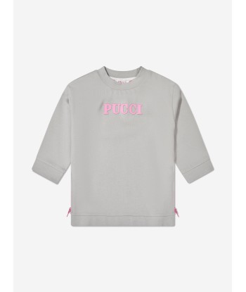 Pucci Girls Logo Sweater Dress in Grey 50-70% off 