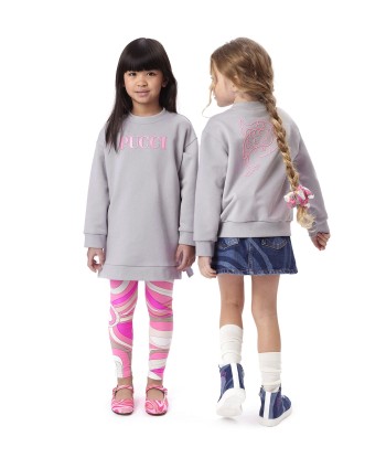 Pucci Girls Logo Sweatshirt in Grey la colonne vertébrale