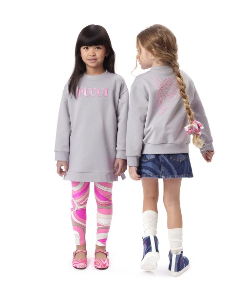 Pucci Girls Logo Sweatshirt in Grey la colonne vertébrale