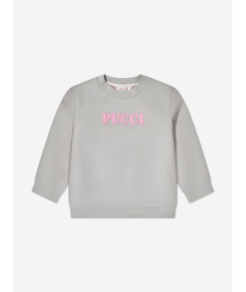 Pucci Girls Logo Sweatshirt in Grey la colonne vertébrale