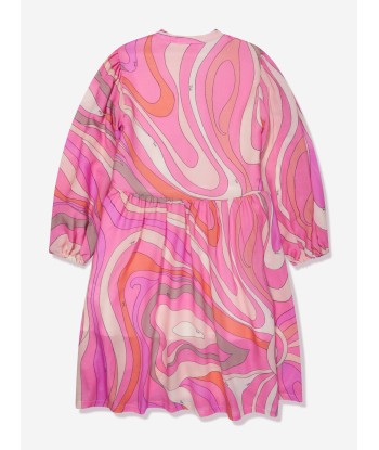 Pucci Girls Marmo Print Shirt Dress in Pink les ctes