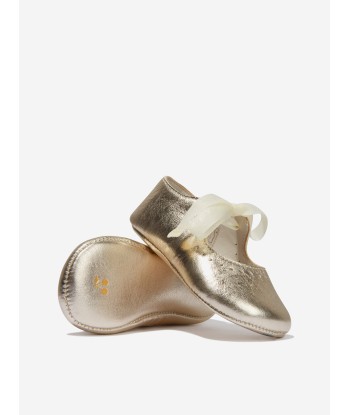 Bonpoint Baby Girls Metallic Leather Pre-Walker Shoes offre 