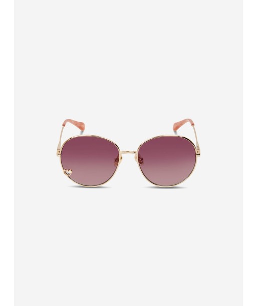 Chloé Girls Oval Sunglasses in Gold destockage