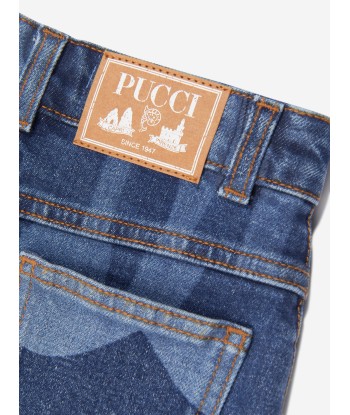 Pucci Girls Denim Skirt in Blue Le MVP de beaucoup