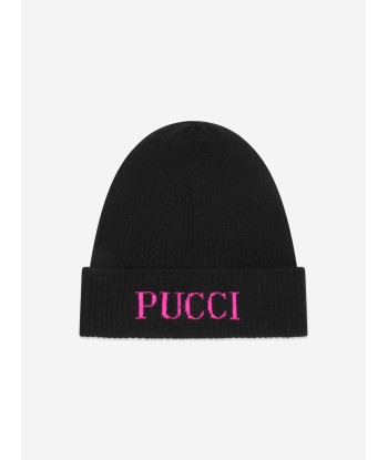 Pucci Girls Logo Beanie Hat in Pink les ligaments