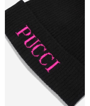 Pucci Girls Logo Beanie Hat in Pink les ligaments