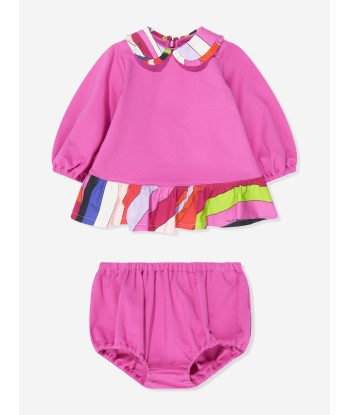 Pucci Baby Girls Dress With Knickers in Pink les muscles