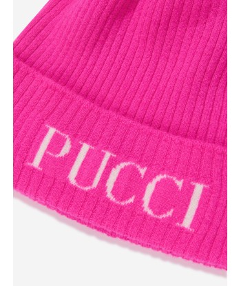 Pucci Girls Logo Beanie Hat in Pink Les magasins à Paris