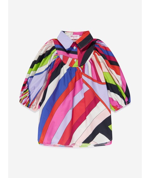 Pucci Girls Iride Print Dress in Multicolour en stock