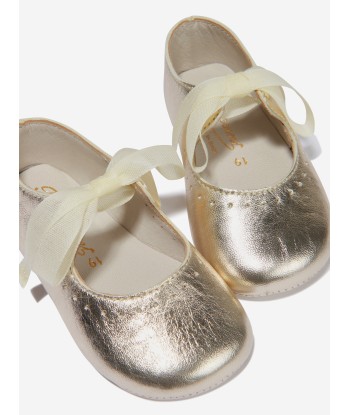 Bonpoint Baby Girls Metallic Leather Pre-Walker Shoes offre 