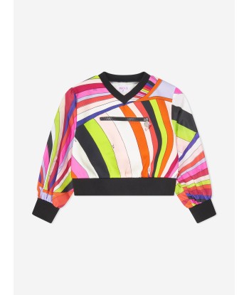 Pucci Girls Iride Print Sweatshirt in Multicolour basket pas cher