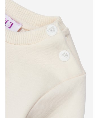 Pucci Baby Girls Logo Sweatshirt in Ivory basket pas cher