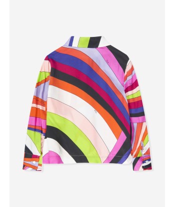 Pucci Girls Iride Print Blouse in Multicolour shop