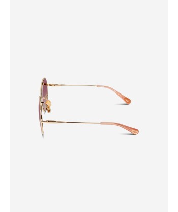 Chloé Girls Oval Sunglasses in Gold destockage