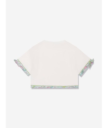 Pucci Girls Branded T-Shirt in Ivory votre restaurant rapide dans 