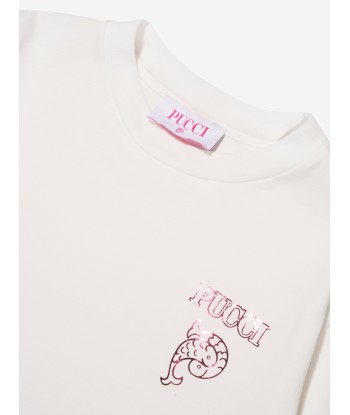 Pucci Girls Branded T-Shirt in Ivory votre restaurant rapide dans 