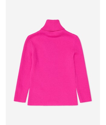 Pucci Girls Roll Neck Knitted Jumper in Pink Venez découvrir notre 