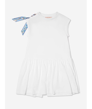 Pucci Girls Sleeveless Jersey Dress in White le des métaux précieux