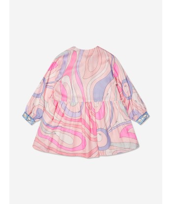 Pucci Girls Marmo Print Dress in Pink votre