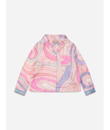 Pucci Girls Marmo Print Blouse in Pink l'achat 