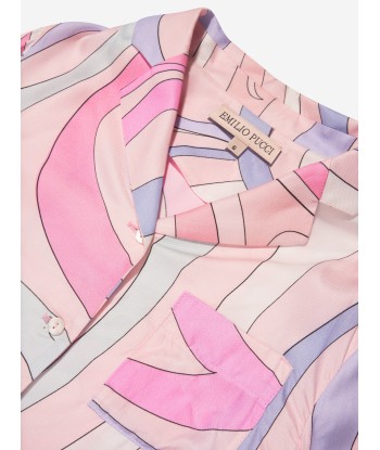 Pucci Girls Marmo Print Blouse in Pink l'achat 