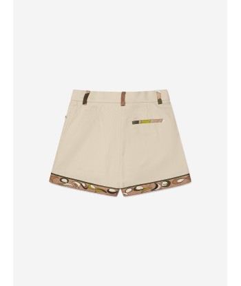 Pucci Girls Marmo Print Shorts in Cream chez Cornerstreet bien 