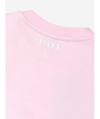 Pucci Girls Branded Sweatshirt in Pink pas cher chine