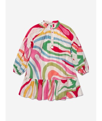 Pucci Girls Marmo Print Dress in Multicolour soldes