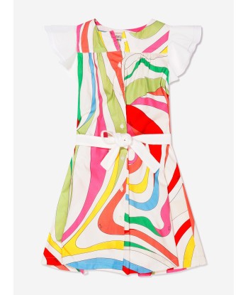 Pucci Girls Marmo Print Belted Dress in Multicolour pour bénéficier 