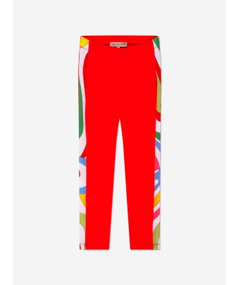 Pucci Girls Marmo Trim Leggings in Red Jusqu'à 80% De Réduction