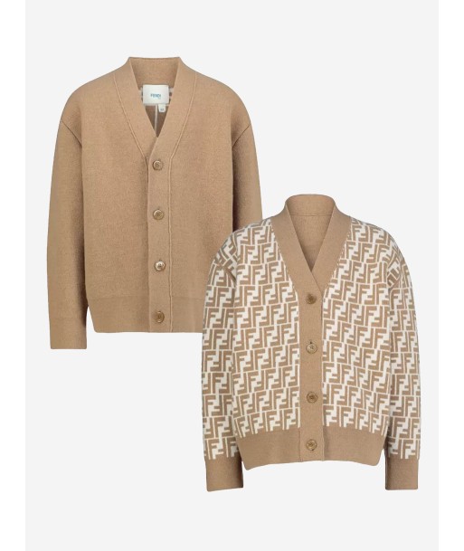 Fendi Unisex Wool Knit Cardigan shop