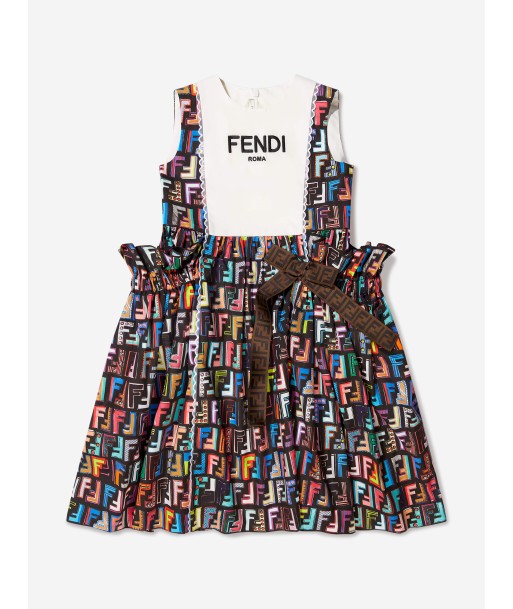 Fendi Girls FF Logo Print Dress À commander