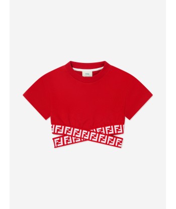 Fendi Girls Logo Tape T-Shirt de France