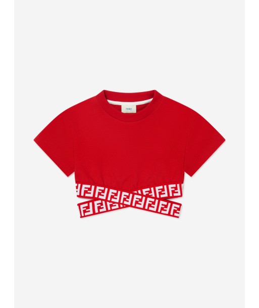 Fendi Girls Logo Tape T-Shirt de France