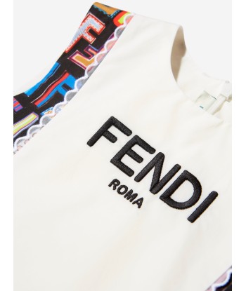 Fendi Girls FF Logo Print Dress À commander