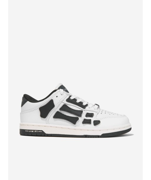 Amiri Kids Leather Skeleton Top Low Trainers in White destockage