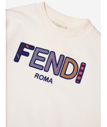 Fendi Kids Logo-embroidered Sweatshirt brillant des détails fins