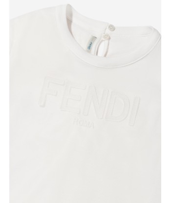 Fendi Girls Mesh Overlay T-Shirt pas chere