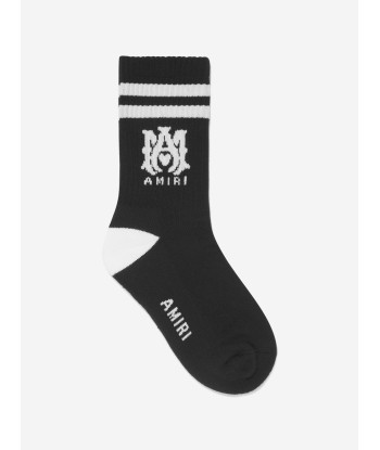 Amiri Kids Logo Tube Socks in Black français