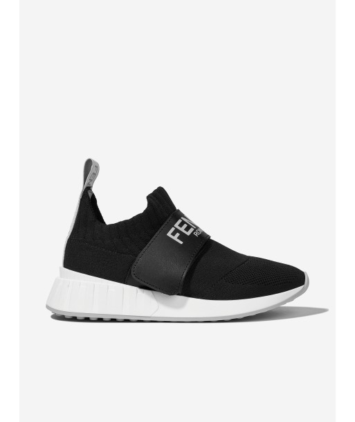 Fendi Kids Logo Slip On Trainers in Black Les êtres humains sont 