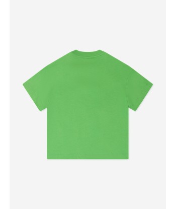 Fendi Kids Logo T-Shirt in Green acheter